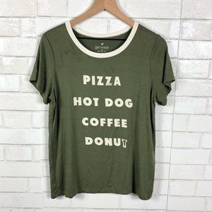 American Eagle Food Vintage Distressed Graphic Tee